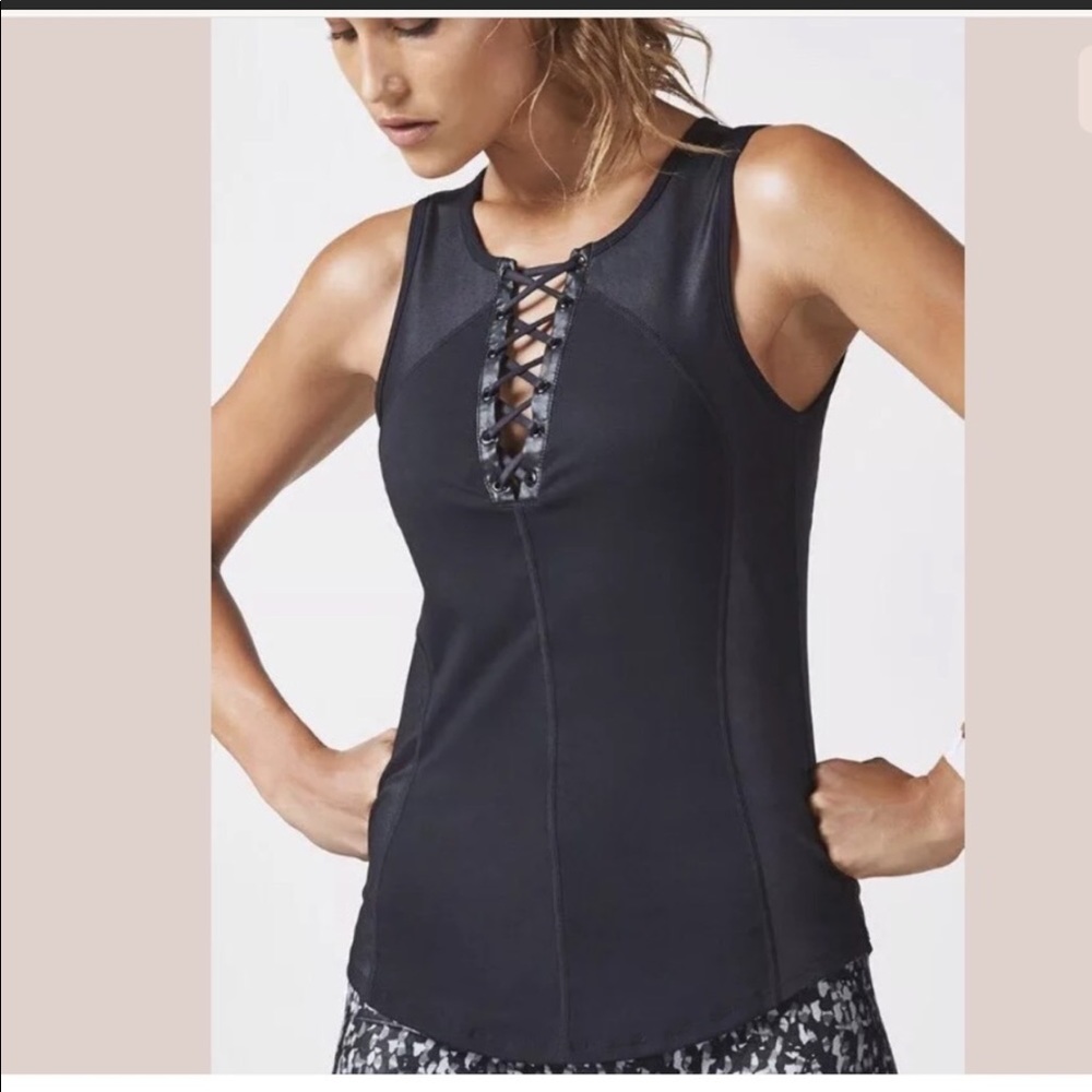 Fabletics Sports Top S Small Corset New Black
